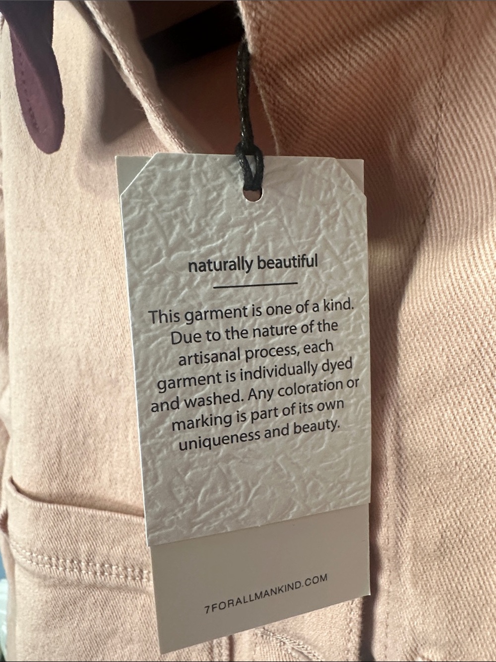 NWT 7 For All Mankind Cropped Utility canvas 
Jacket Rusty Blush Burgundy XS & S - Picture 12 of 14